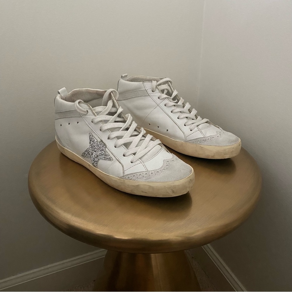 Golden Goose Swarovski Crystal Embellished Mid Star Sneakers